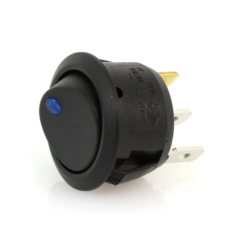 Optifuse Rocker Switch OptiFuse RSW5 R13-208B2-02, Illuminated Round Rocker Switch, On-Off, S ...